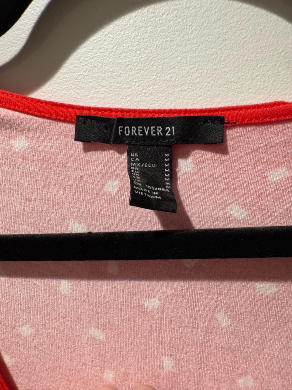 Forever 21 Pink Heart Print Short Sleeve Tee